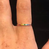 Rainbow Gemstone Ring