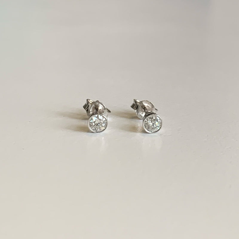 Small Diamond Bezel Stud