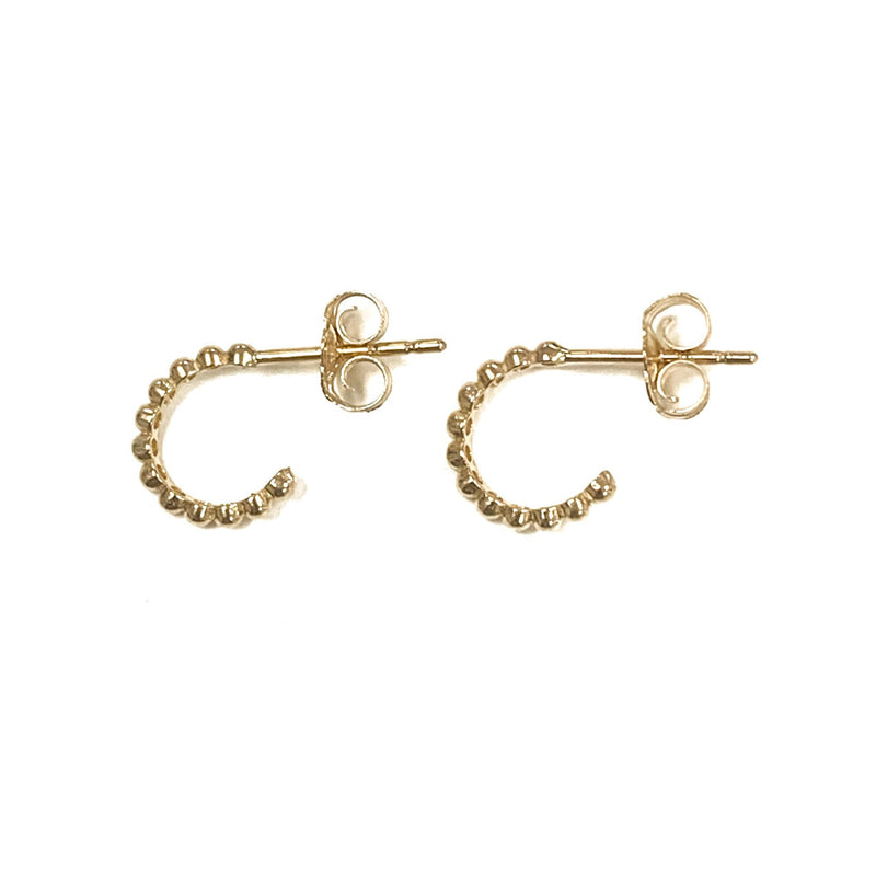 Gold Bead Hoops